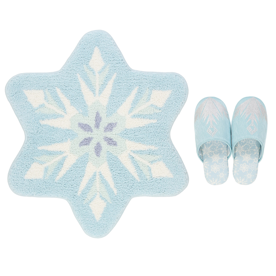 エルサ マット&ルームシューズ アナとエルサのフローズンジャーニーをテーマにしたグッズ  ディズニーシー限定グッズ 氷のお城のシーンを再現しよう！ お家で使える「アナとエルサの