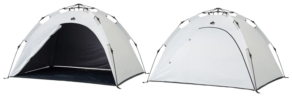 【美品】LOGOS Q-TOP フルシート-BA ホワイトUVカット99.9% ロゴス、UVカット率99.9%以上でワンタッチ設営できる