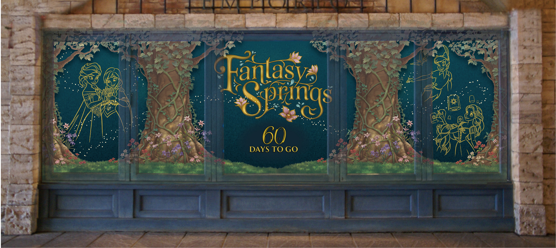 「エンポーリオ」のウィンドウディスプレイでカウントダウンも実施