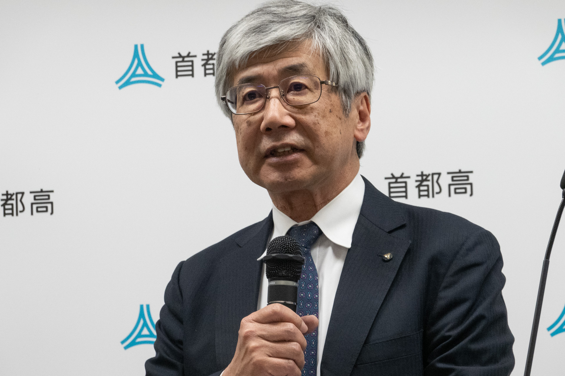 首都高が定例会見を実施した。写真は首都高速道路株式会社 代表取締役社長 前田信弘氏