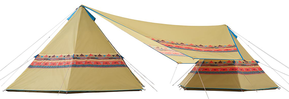 ロゴスティピーテント400-AI+グランドシート ロゴスティピーテント400-AI+グランドシート ロゴス、ティピー連結で