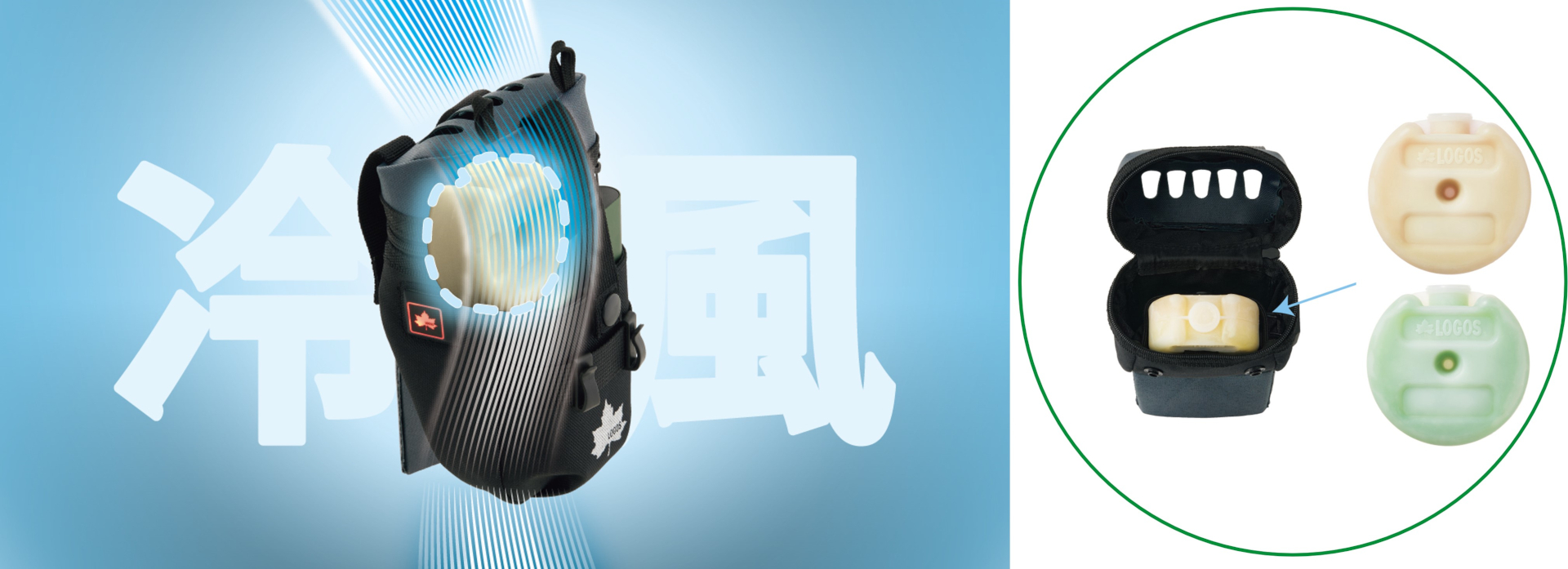 「氷点下パックコンパクト」と組み合わせて冷風にできる