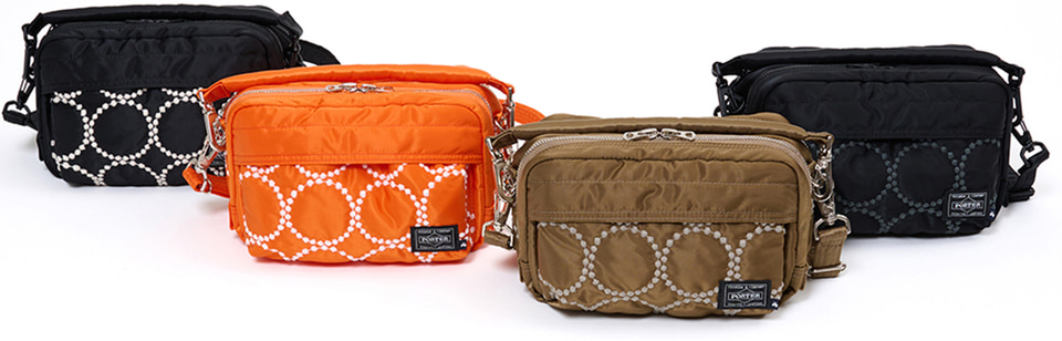 【良品】PORTER ハンドバッグ 2way ミナペルホネン コラボ ナイロン PORTER◇×mina perhonen/2WAYショルダーバッグ/ナイロン/ORN