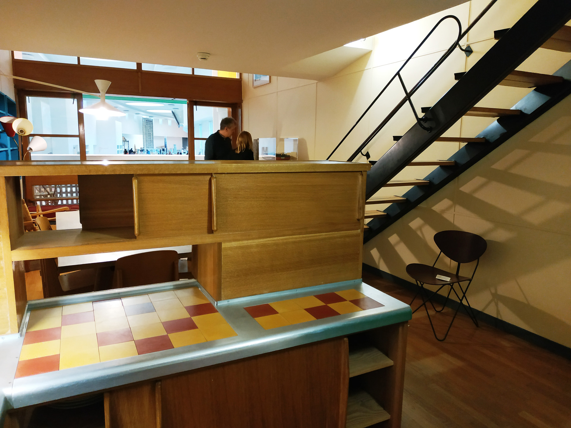 パリのシテ建築遺産博物館にあるシテ・ラディユーズの模型と原寸大模型