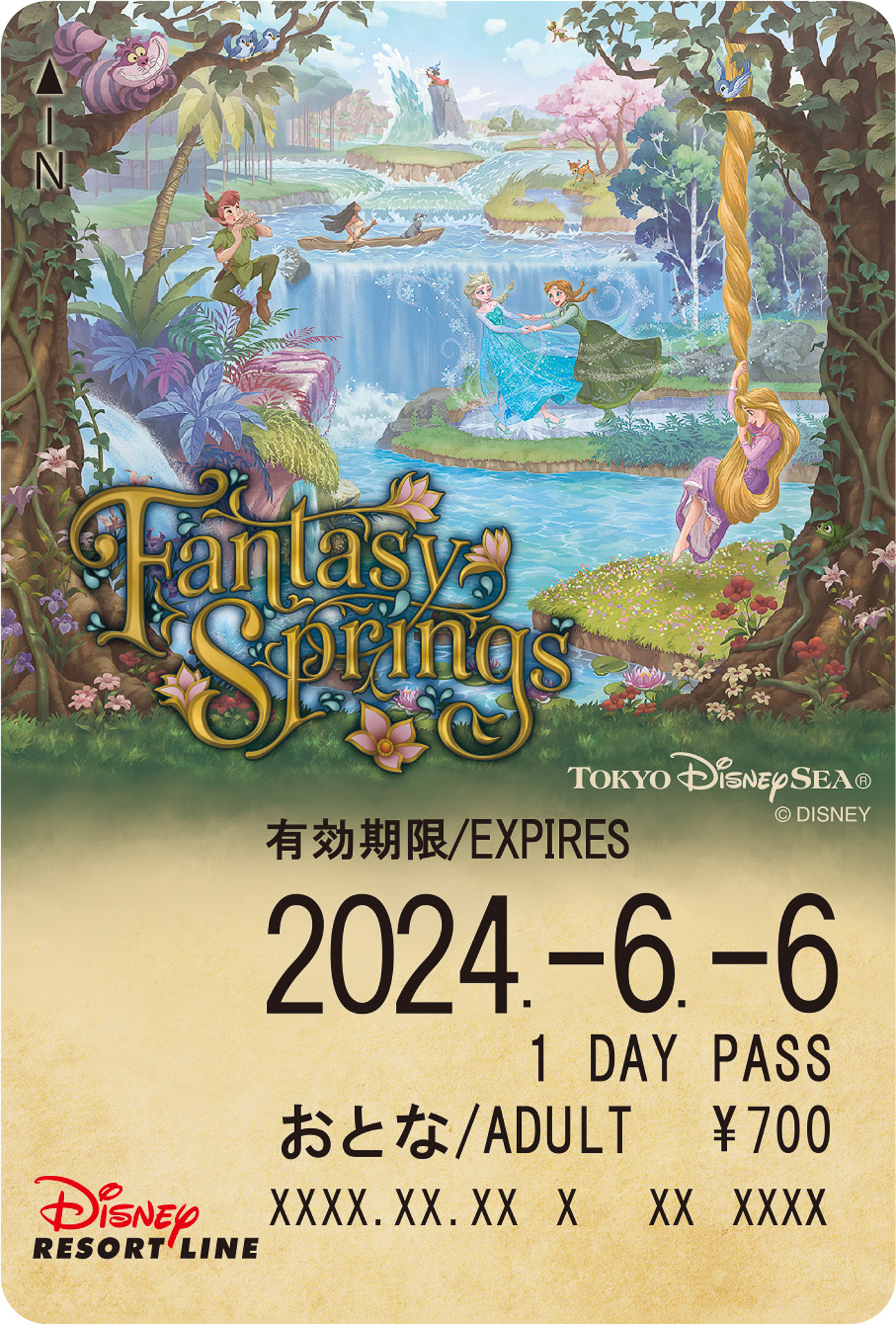 ファンタジースプリングスの世界観をデザインしたフリーきっぷ