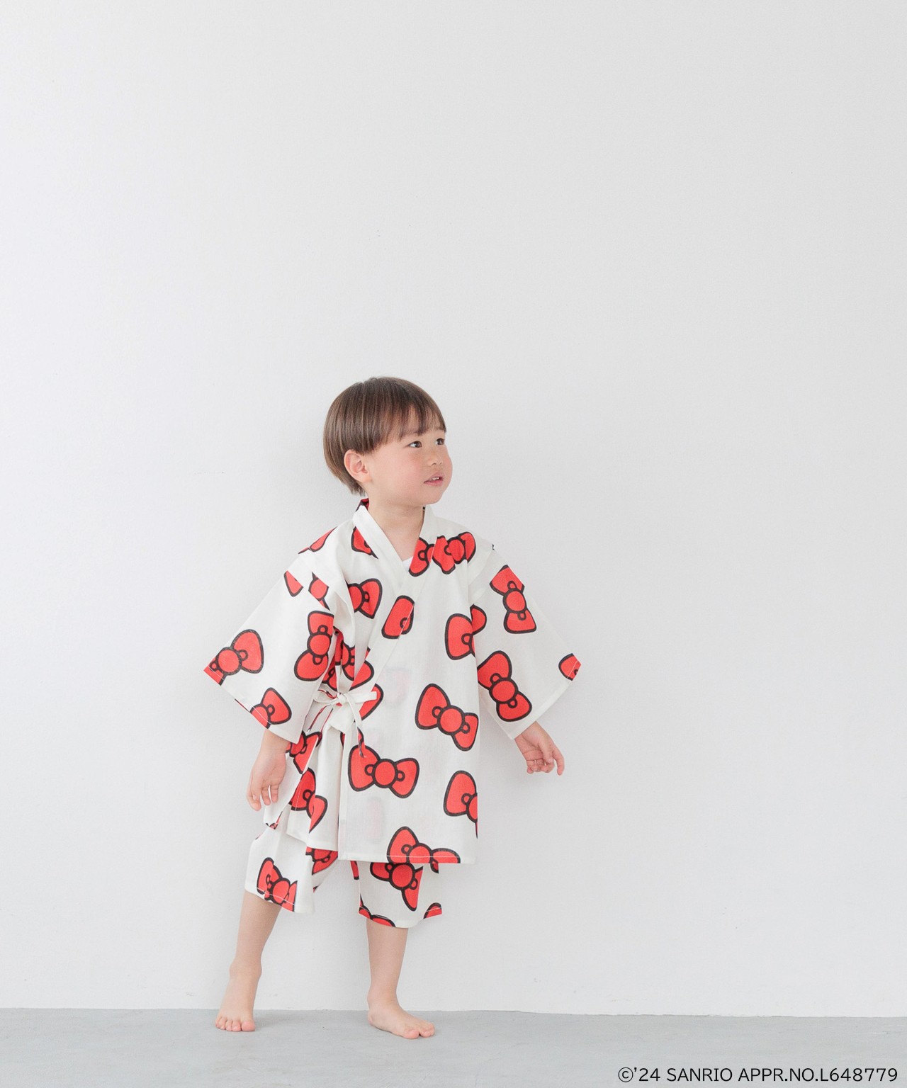 男女問わず着られるキッズ用「K/KITTYジンベエ」もラインアップ。110/130/150cmの3サイズで2色展開