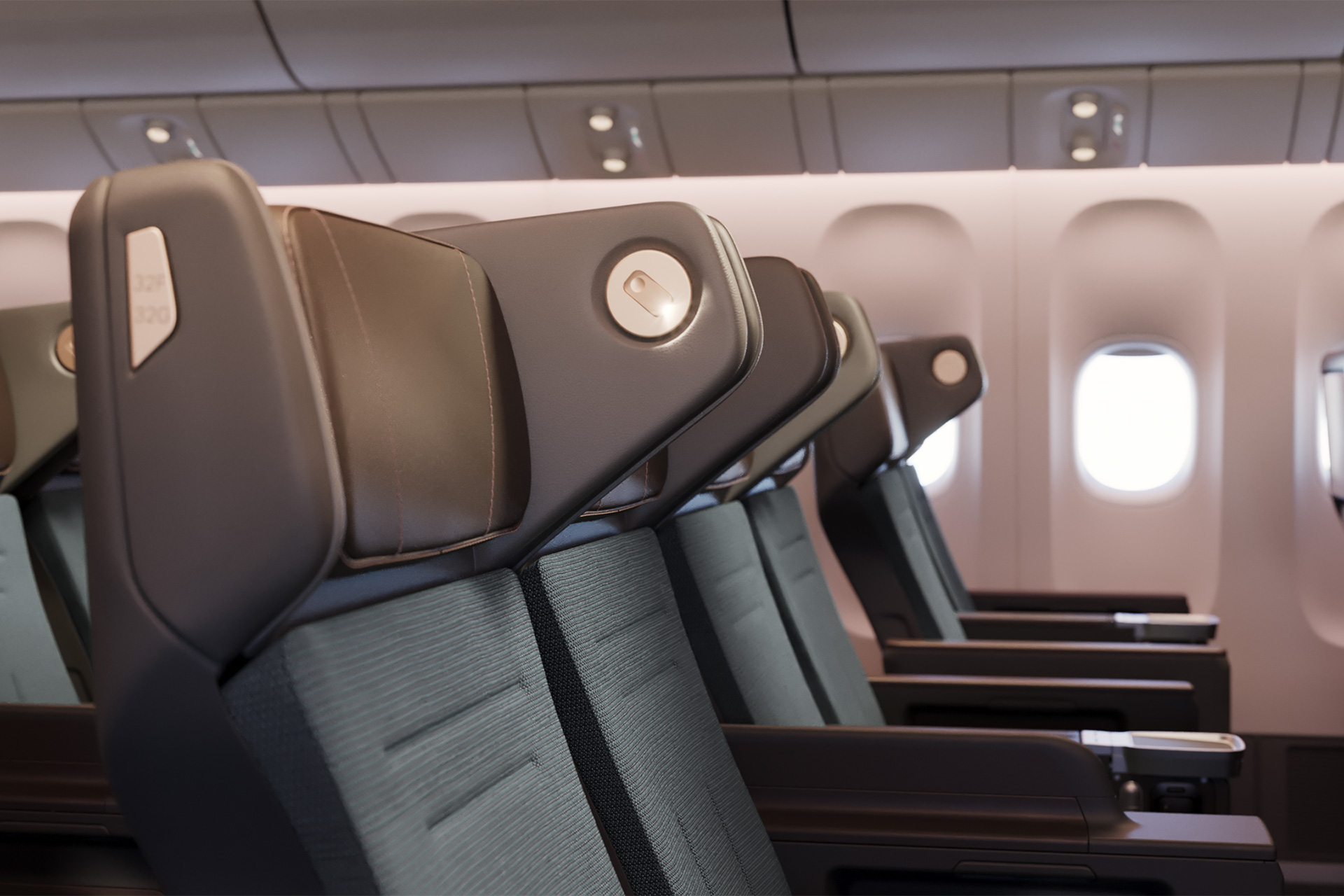 ライト付きのヘッドレスト（プライバシーウィング）