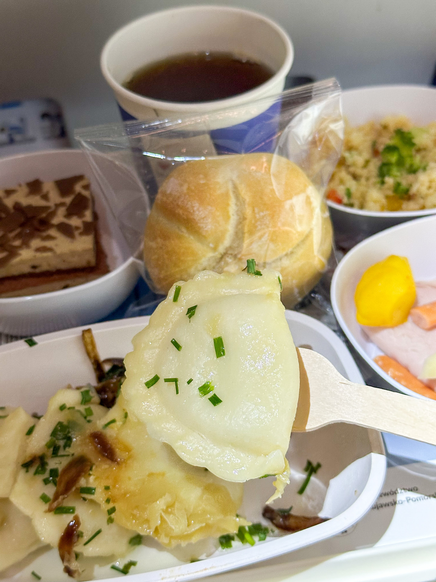 復路では「ピエロギ」が登場！　お肉や野菜が入った餃子みたいなポーランドの伝統料理です