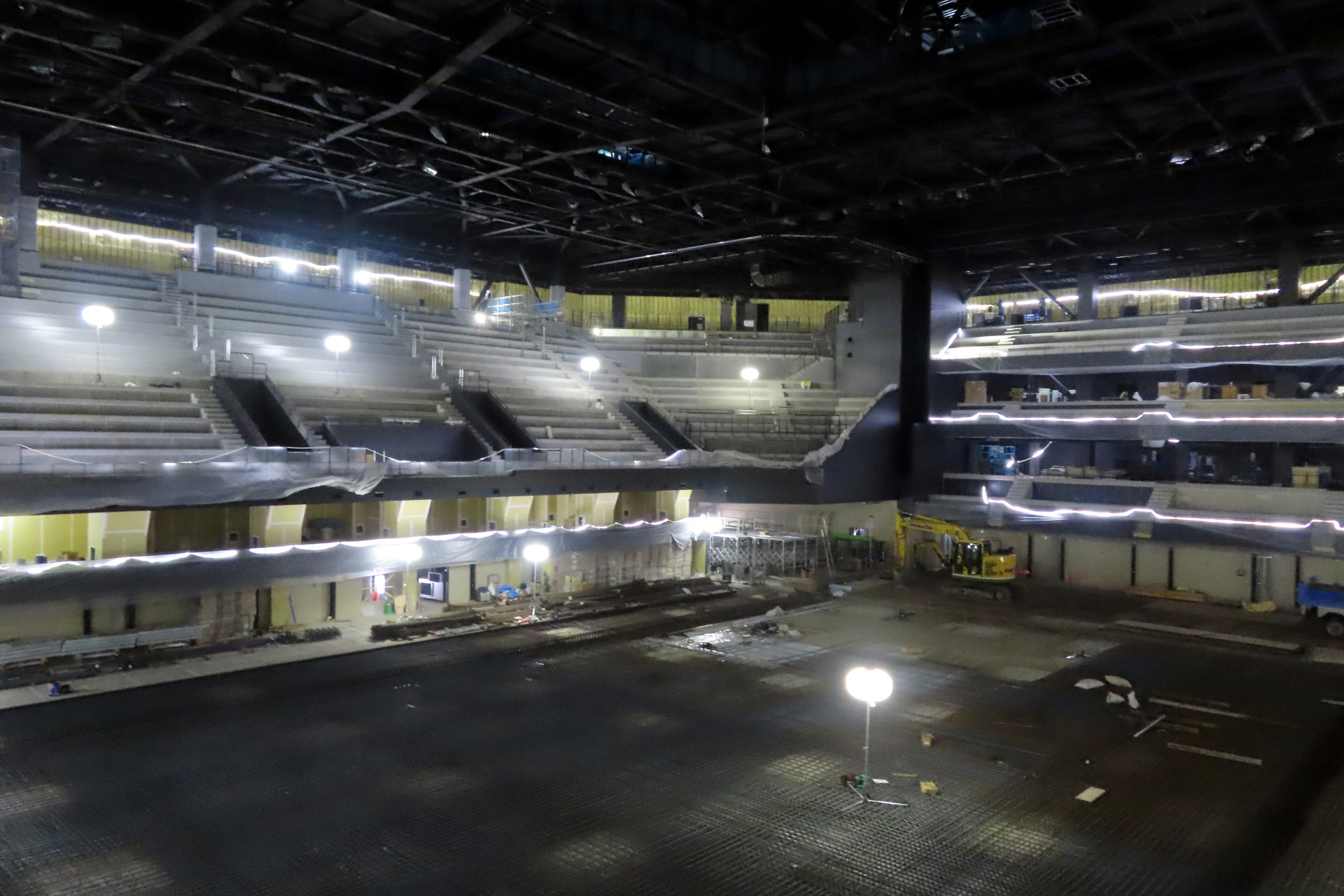 建設中のHAPPINESS ARENA内