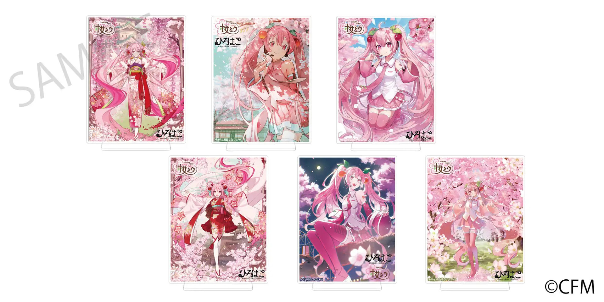 「桜ミク×ひろはこ」 アクリルプレートシルバーバック（全6種・各2000円）