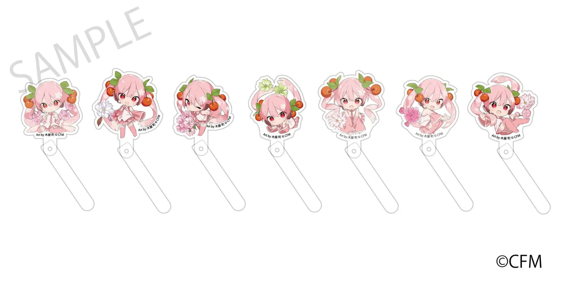 「桜ミク×弘前桜物語」 アクリルプロップ＆スタンド Art by 木屋 町（全7種・1250円）