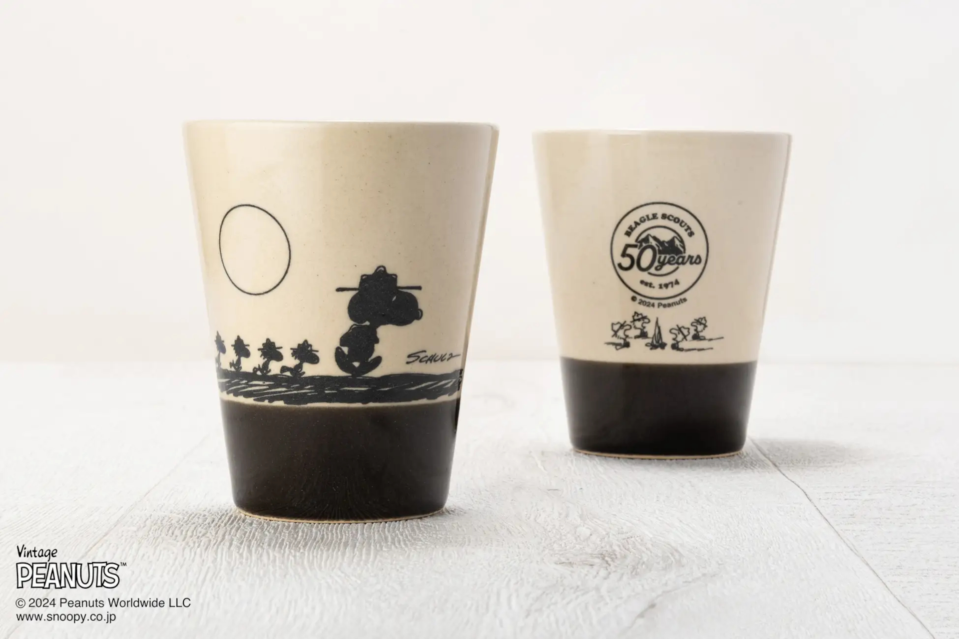 「MASHICO タンブラー PEANUTS [Beagle Scouts 50years] ブラック」