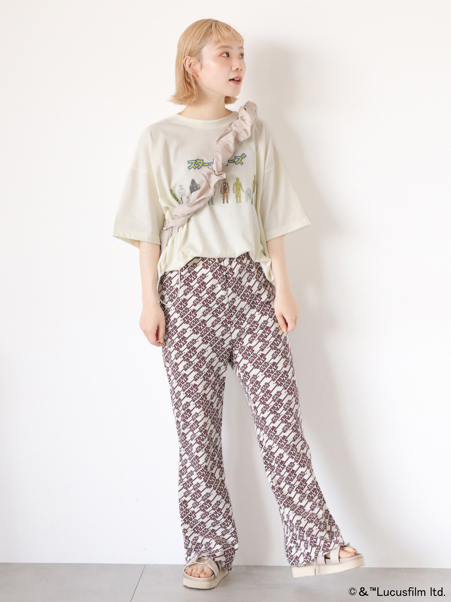 「【STAR WARS】総柄リブカットパンツ」（5500円）