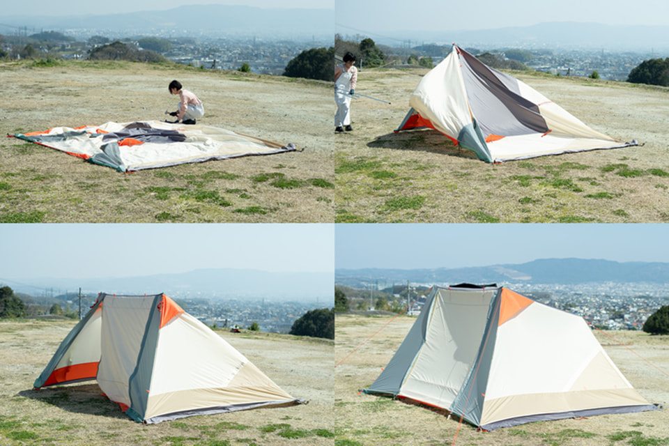 DOD、女性目線を取り入れたポップなカラーのシェルターテント