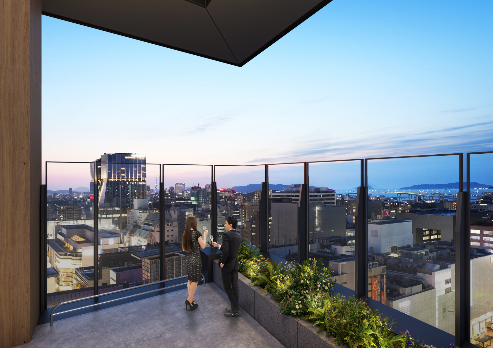 20階ルーフトップバーからの眺望