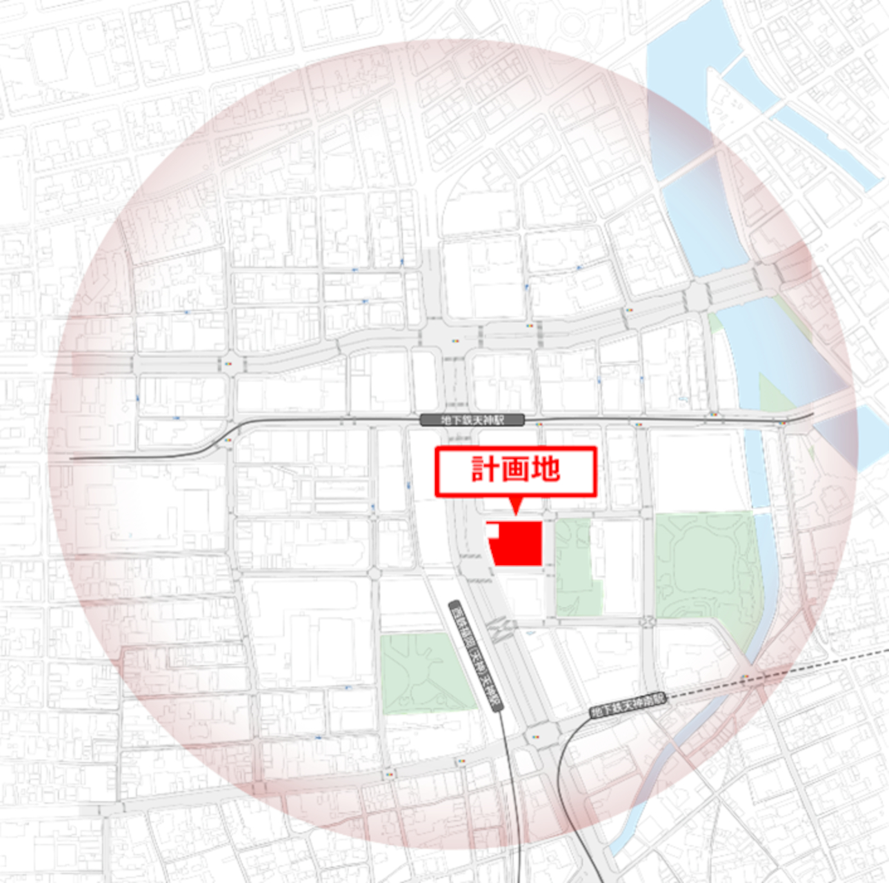天神地区に新たな空間と雇用を創出するプロジェクト「天神ビッグバン」内に立地する