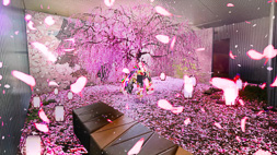 「桜ミクが舞う。醍醐の桜AR」のロゴと演出のイメージ