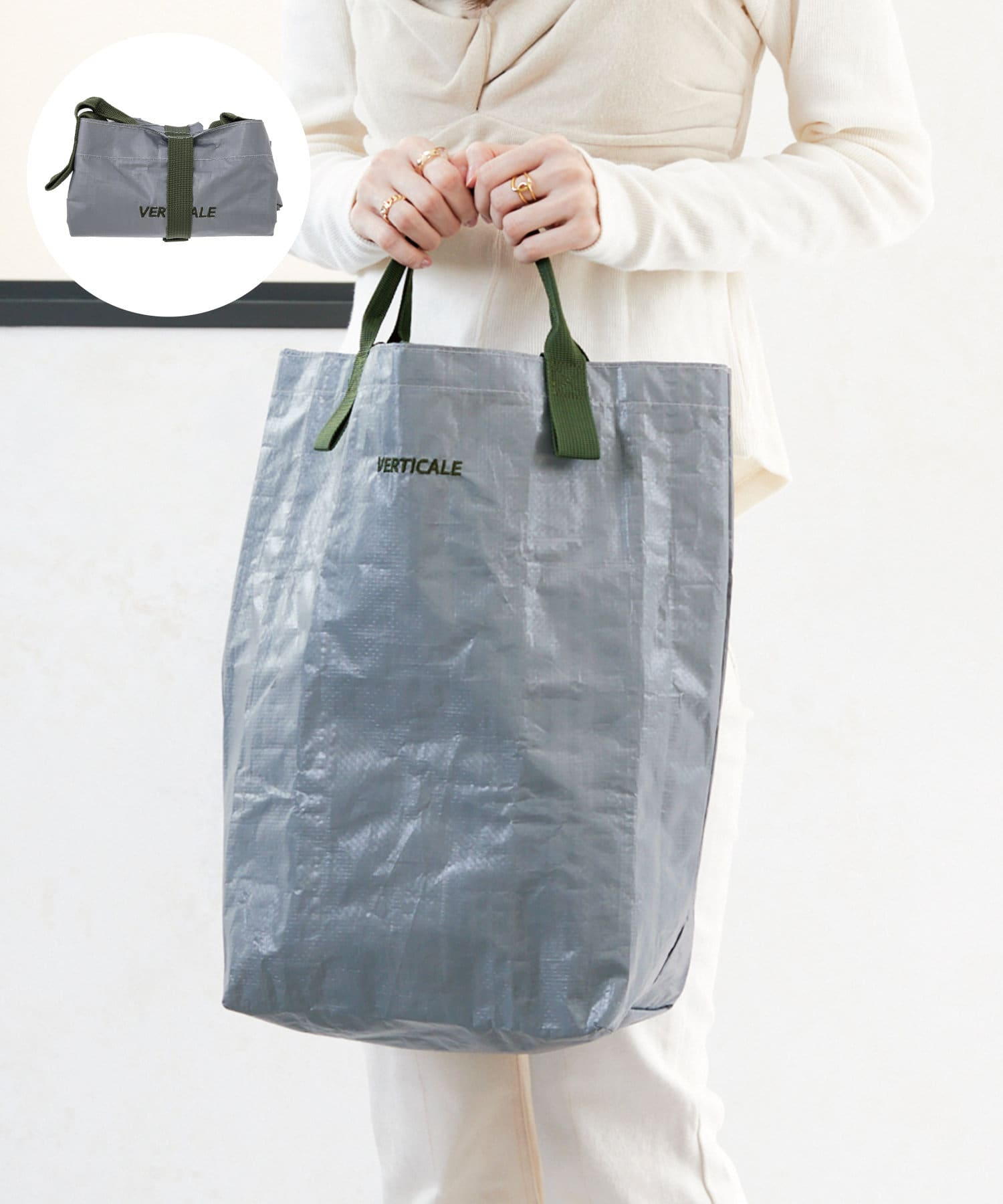 ダブルハンドルエコバッグ（2色/各550円）