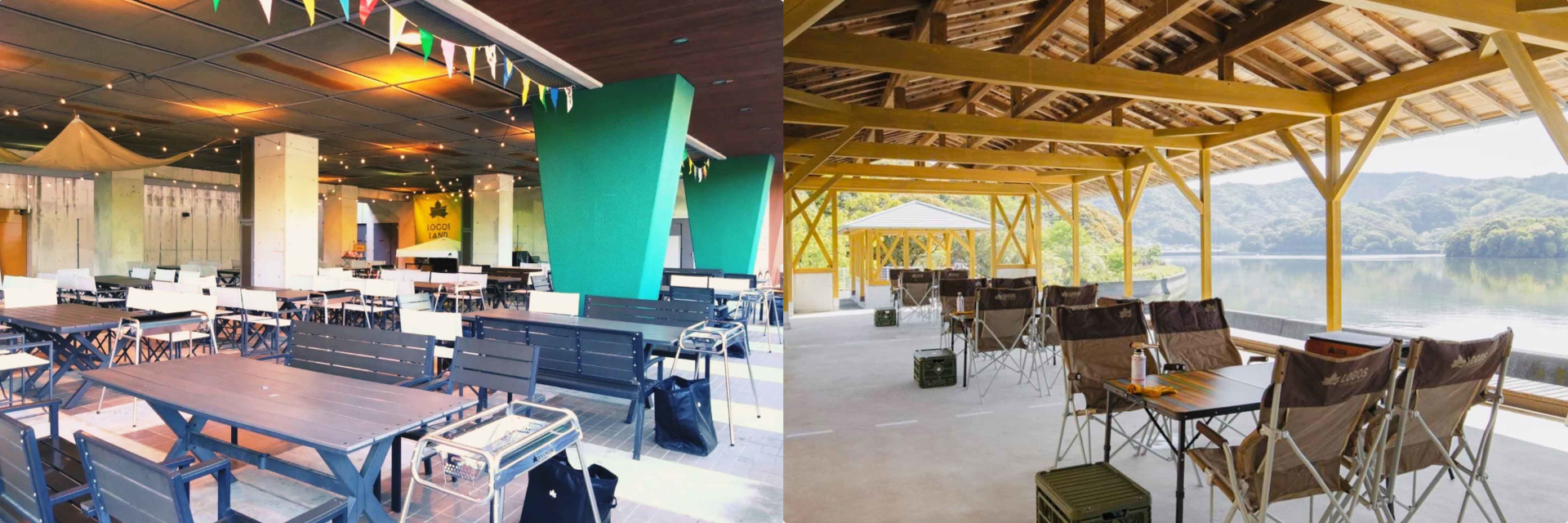 ロゴスランドとロゴスパークのBBQエリア