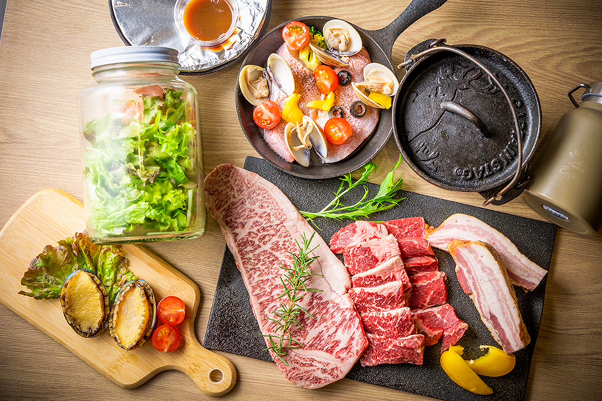 広島の食材を使用した「グランピングBBQ」