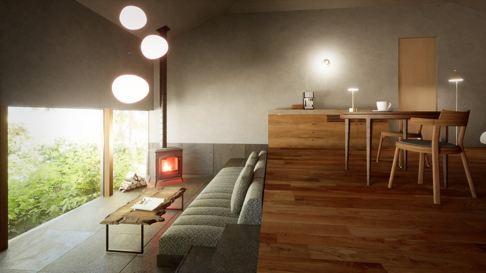 「箱根リトリート före＆villa 1/f」に全7棟のヴィラ新設。画像は温泉スイート15号棟（定員3名）