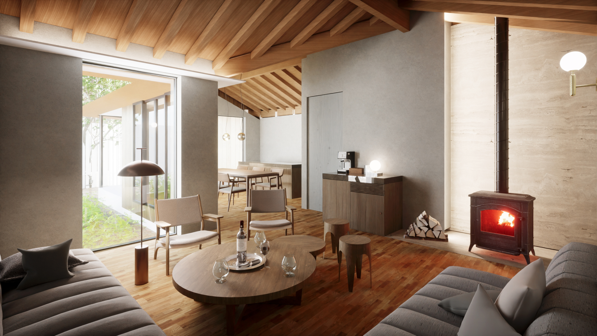 こだちのVILLAエリア木立温泉スイート12号棟（庭苑付き、定員2名）