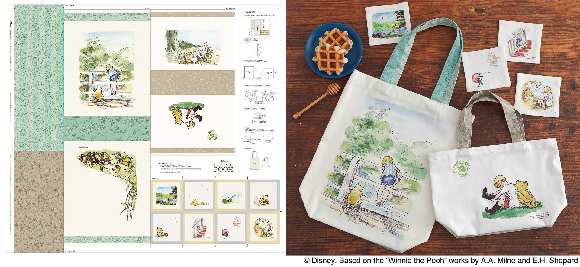 「オックス くまのプーさん パネルクロス」（3300円）