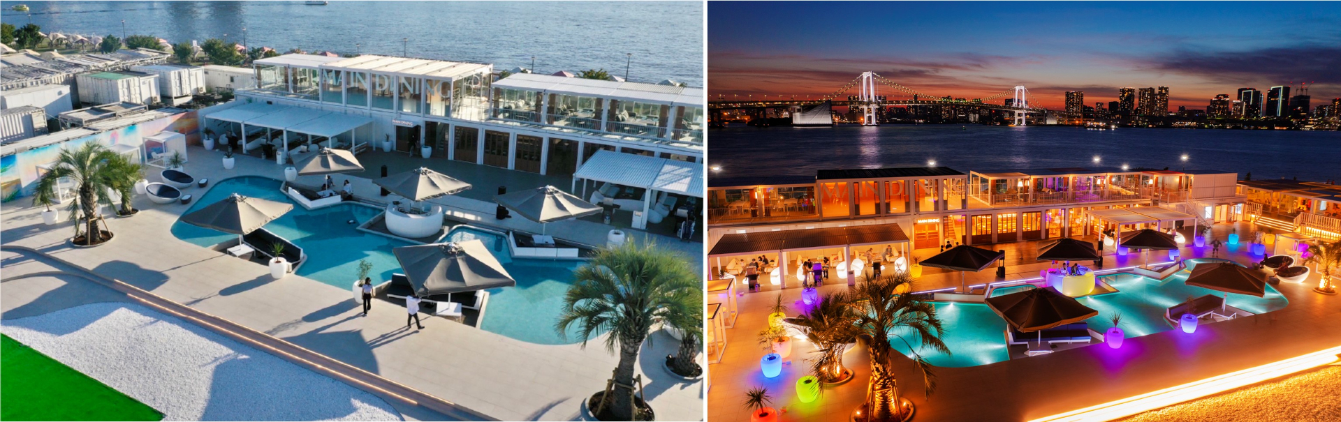 スタートは渋谷上空229mの展望台「SHIBUYA SKY」から、フィニッシュはレインボーブリッジ、東京タワー、東京スカイツリーなどの夜景が一望できるリゾート施設「キラナガーデン豊洲」