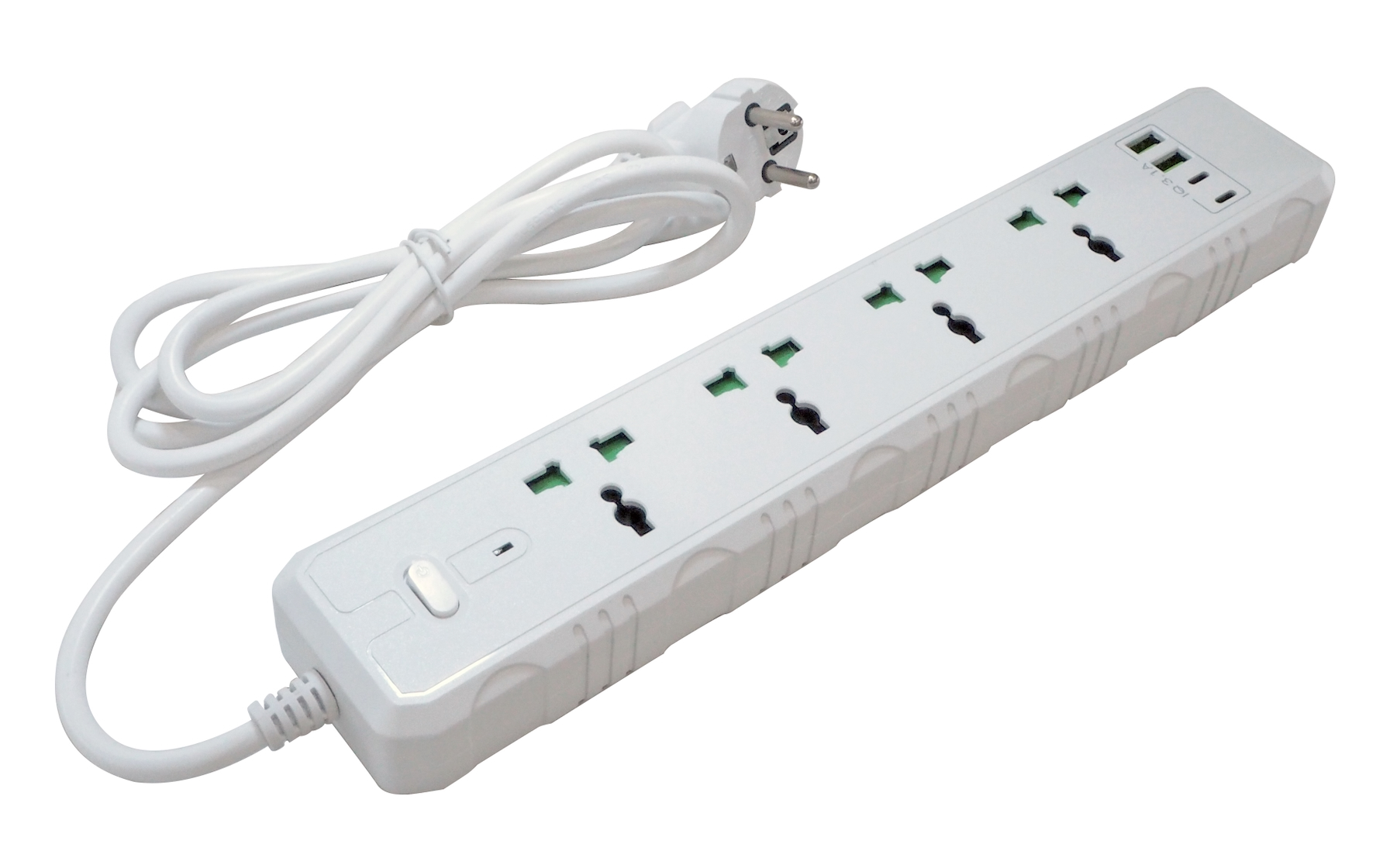 城下工業が6月3日に発売する海外で使えるUSB＆コード付き電源タップ