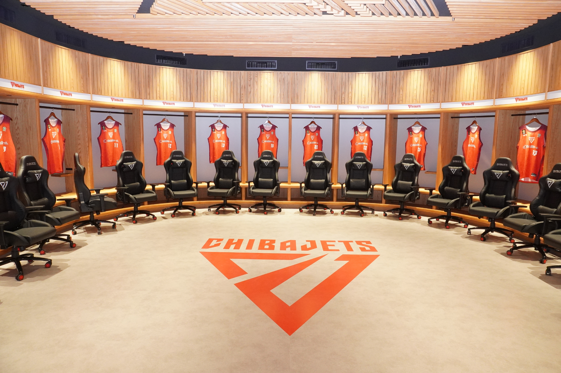 千葉ジェッツ選手専用ロッカールーム