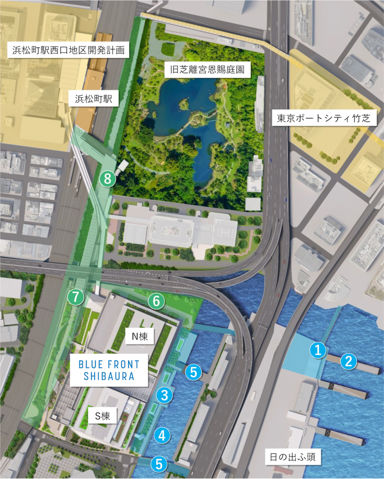 浜松町エリア再開発、街区名称「ブルーフロント芝浦」に決定