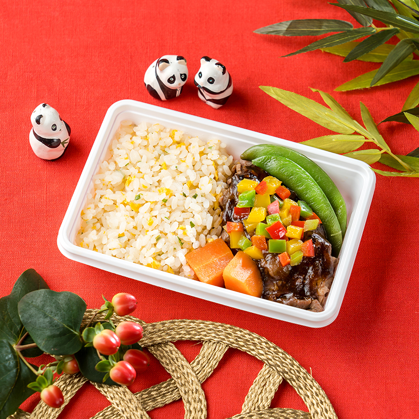 牛肉の豆鼓炒めと炒飯の中華セット「牛肉のブラックビーンソース」
