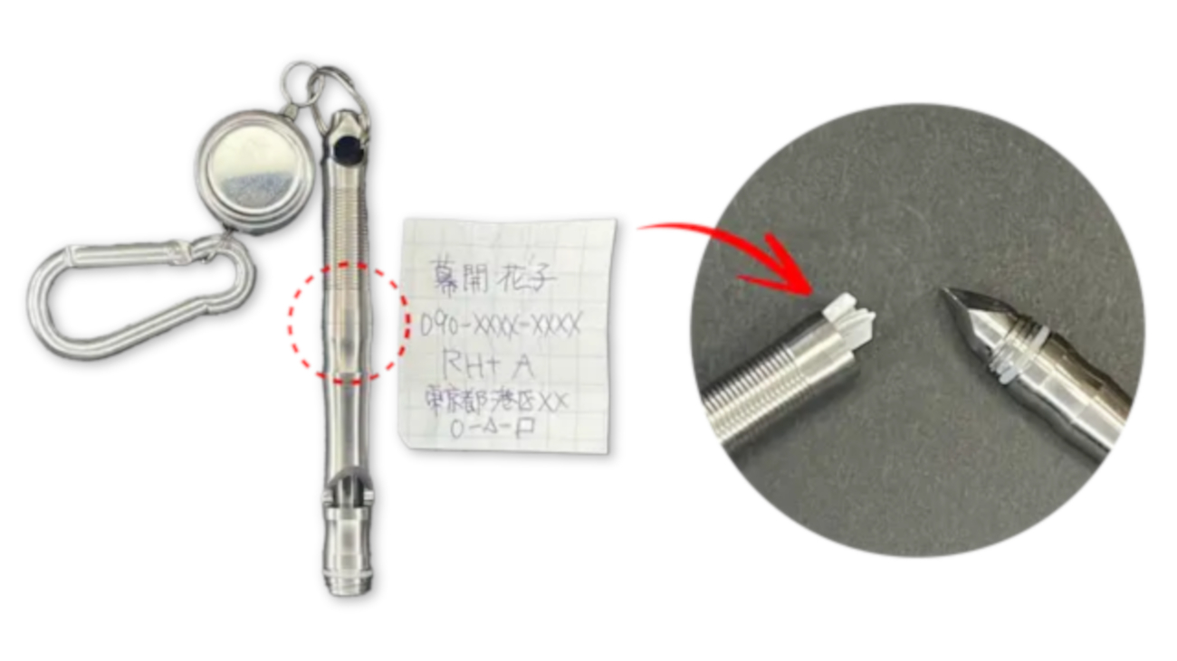 緊急連絡先などのメモを仕込んでおける