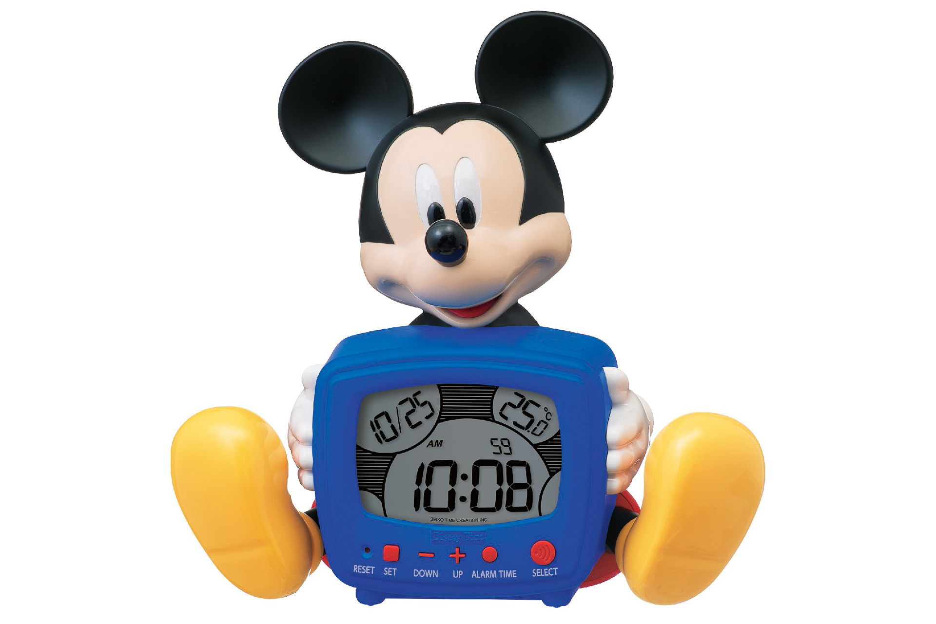 「ミッキーマウス 擬音デジタル電波時計」