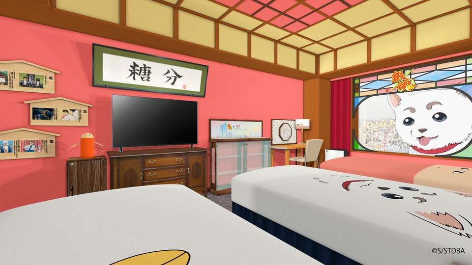 銀魂 東京ドームシティホテル 限定 アクリルスタンド 銀魂20周年記念でコラボルーム「万事屋ホテル」が東京ドーム