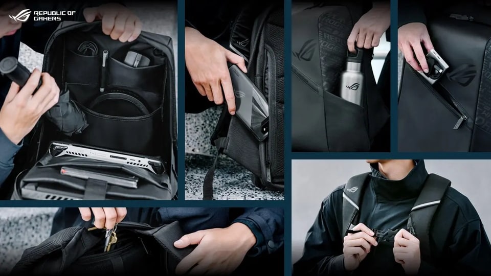 ASUS、ゲーミングデバイス用スーツケース/ショルダーバッグ/バック