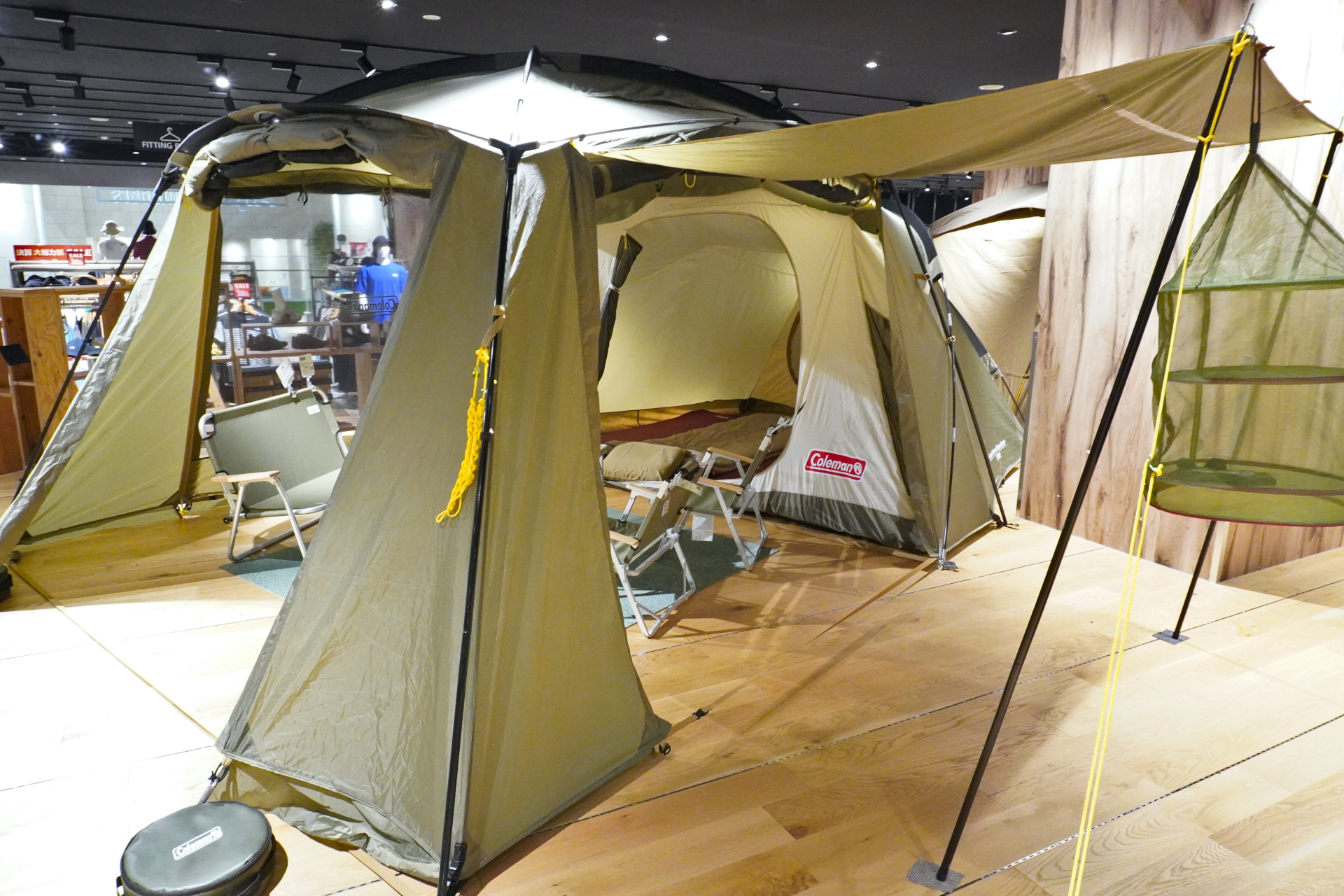 3面において、オープン/メッシュ/クローズ/キャノピー張り出しが可能