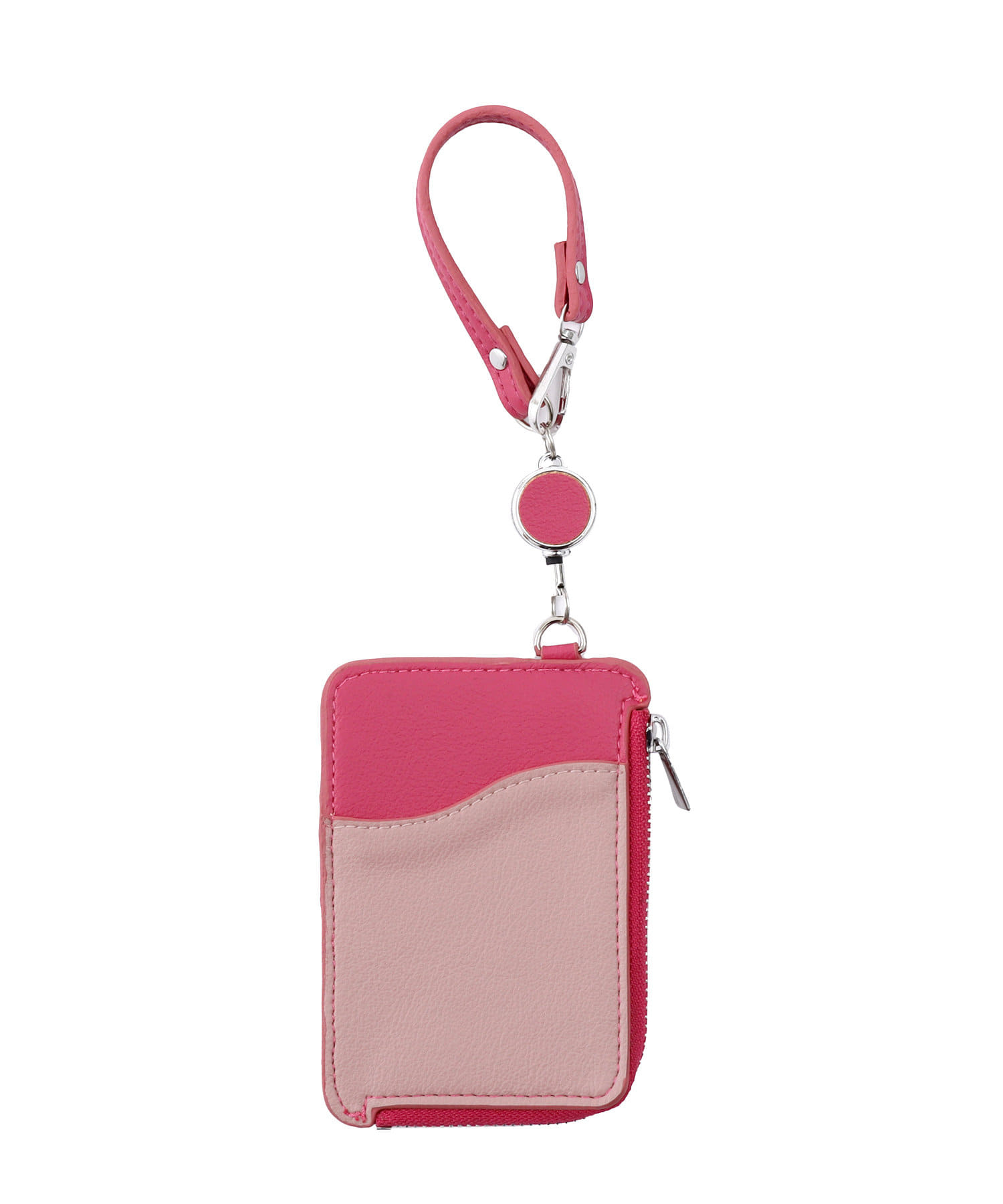 「バイカラーフラグメントケース」（550円）はピンク/ライトピンク、アイボリー/ライトブルー、オレンジ/アイボリー、ブラック/アイボリー