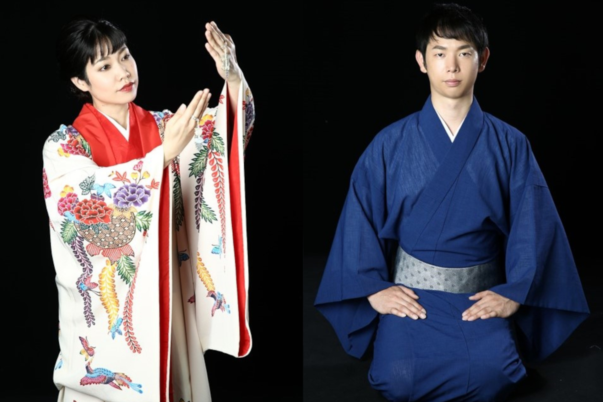 琉球舞踊の仲里綾香と細川拓実