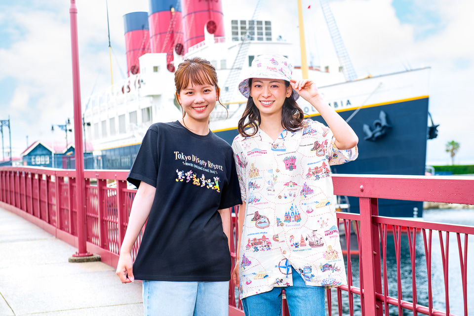 東京ディズニーリゾートのマップ＆アイコン柄アロハ・Tシャツ登場！ 夏