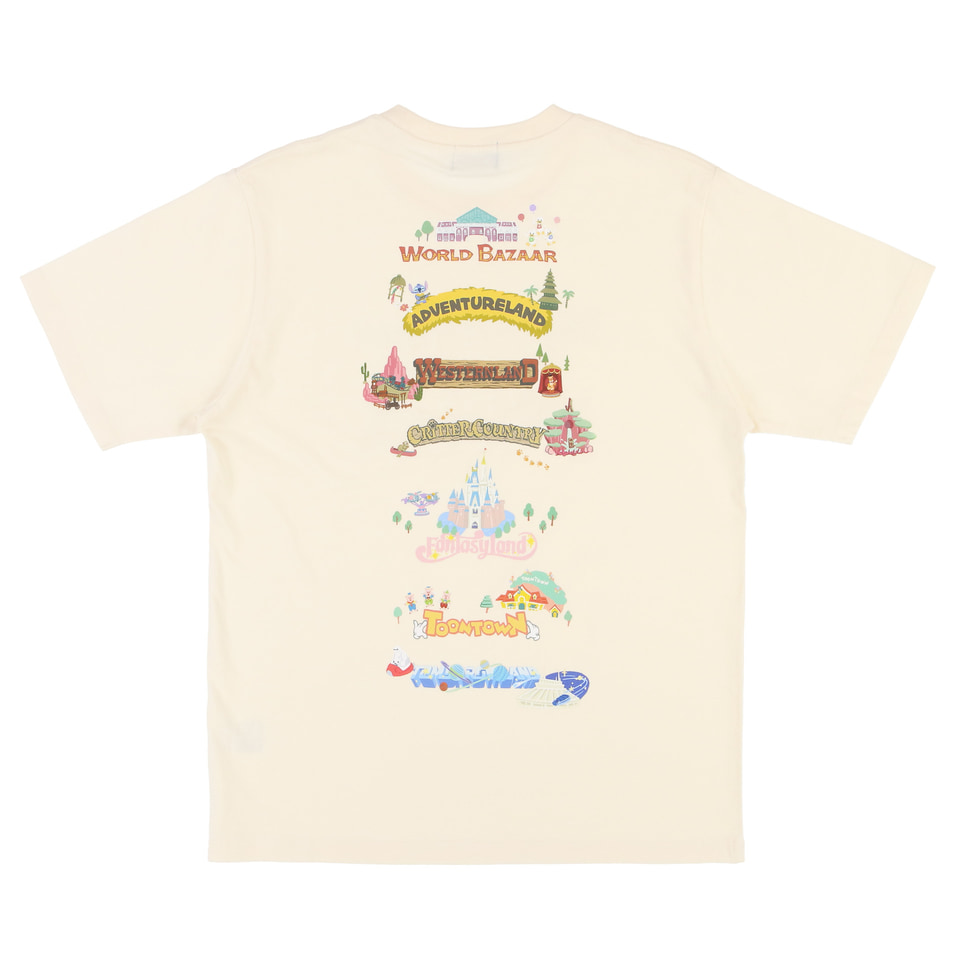 東京ディズニーリゾートのマップ＆アイコン柄アロハ・Tシャツ登場！ 夏