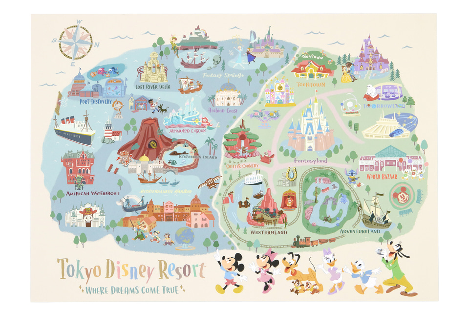 東京ディズニーリゾートの地図モチーフグッズは普段使いにも