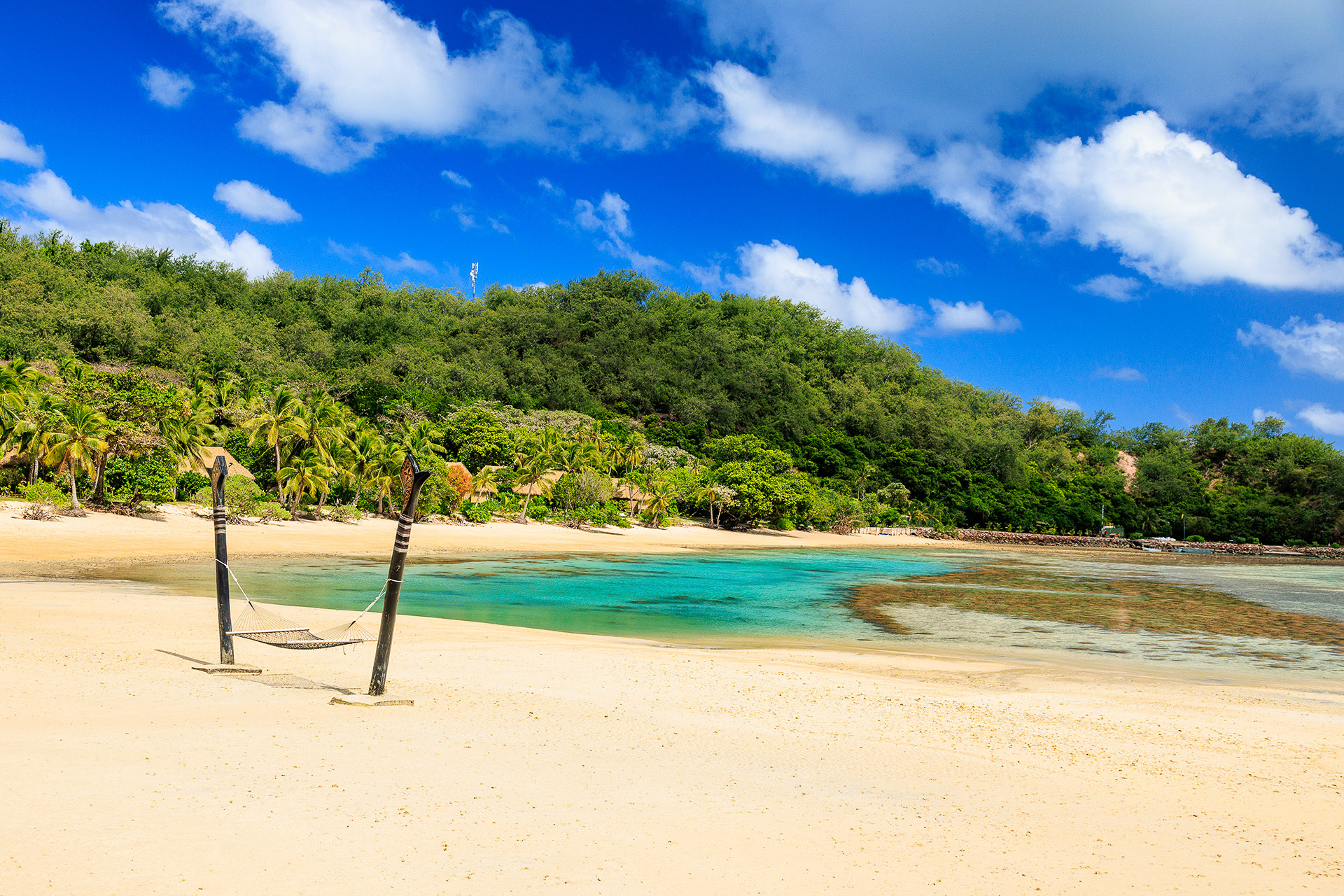 ハンモックがある場所も当然水のなかになる