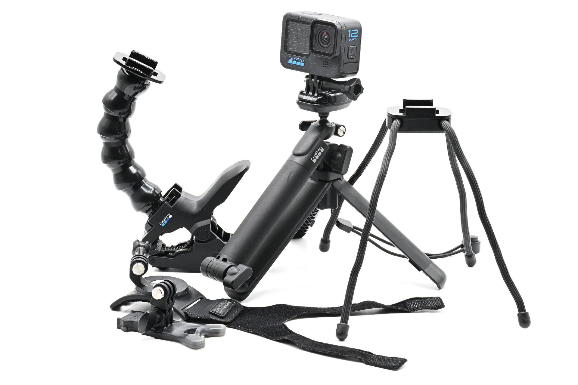 「GoPro Summer Travel」で用意されたマウント。どれも汎用性が高く、あらゆるシーンで活躍しそうだ