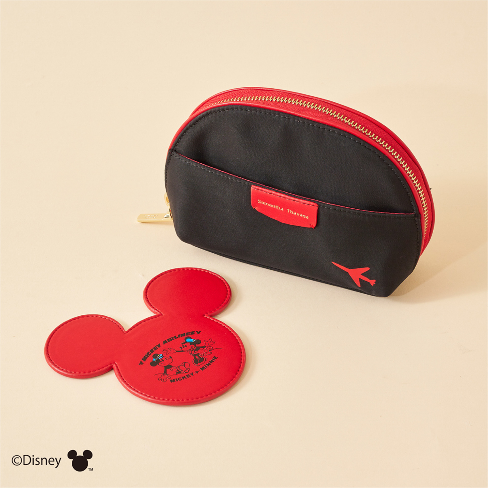 ミッキーシェイプのミラー付き