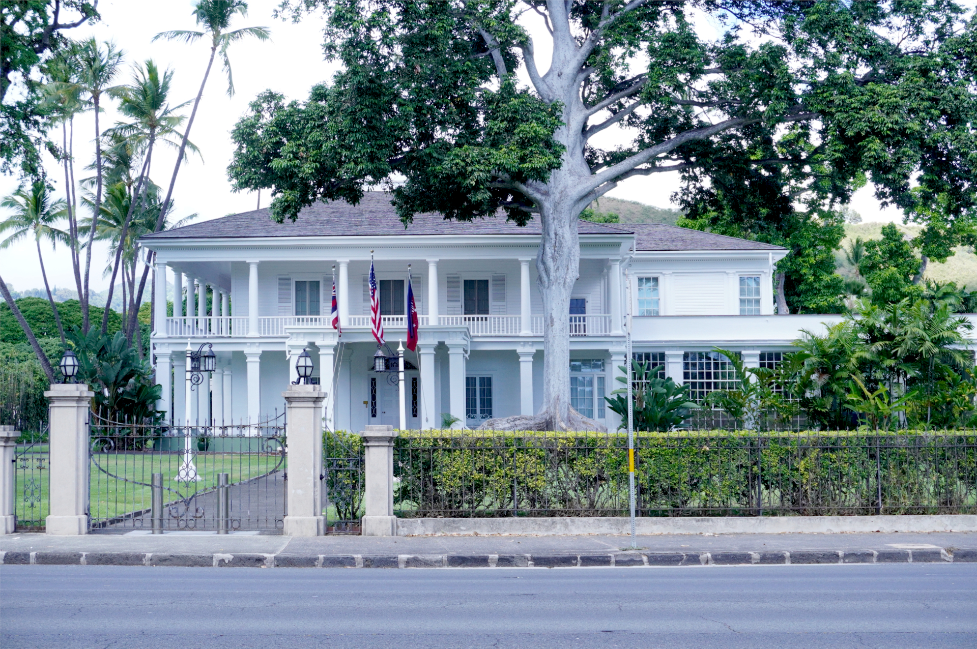 州知事公邸として使われる白亜の館「ワシントンプレイス」