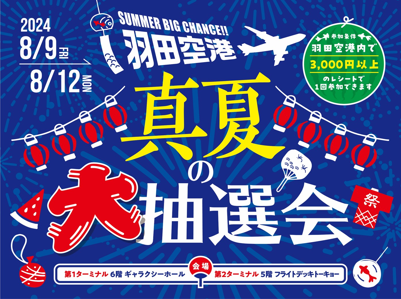 SUMMER BIG CHANCE!! 羽田空港 真夏の大抽選会