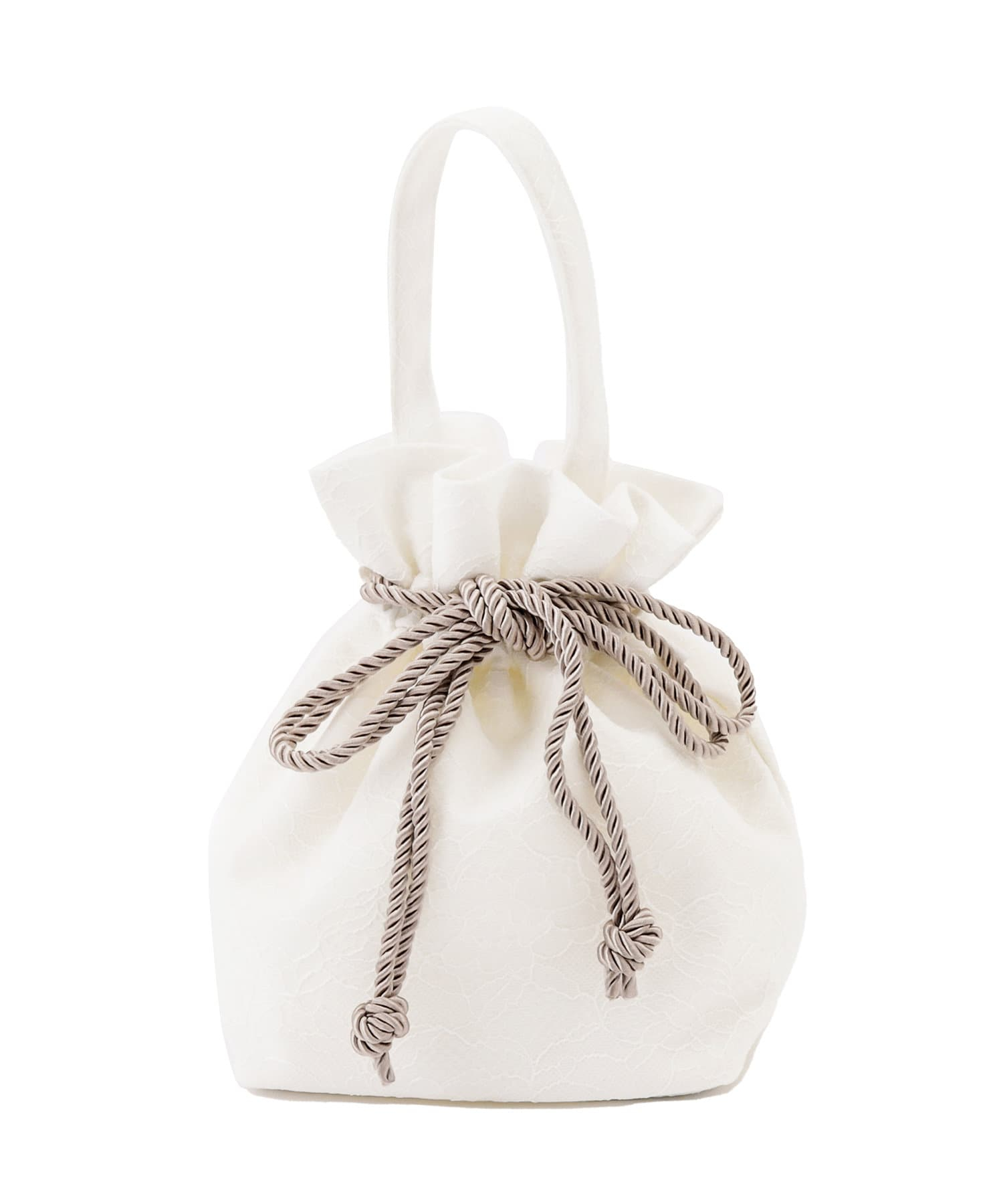 「総レース巾着バッグ」（880円）もホワイトとブラックの2色