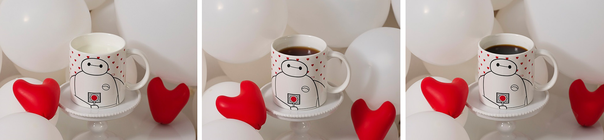 「ホットミルク」「ホットティー」「ホットコーヒー」（各690円）