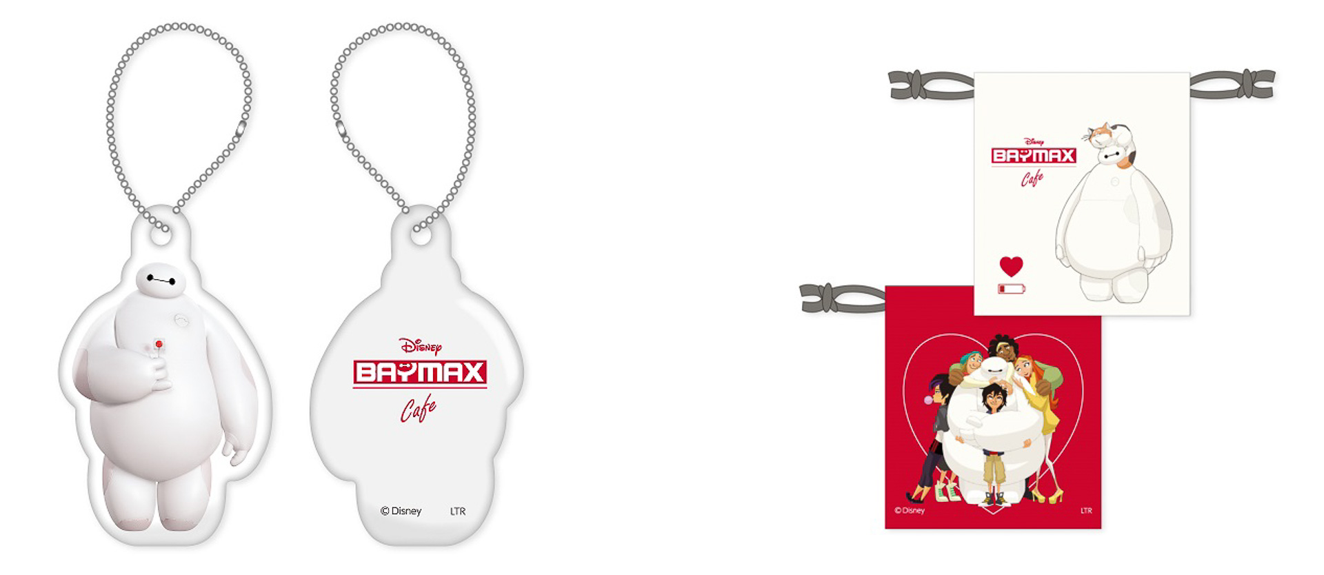 「マシュマロキーホルダー」（1100円）、「巾着」（1430円）